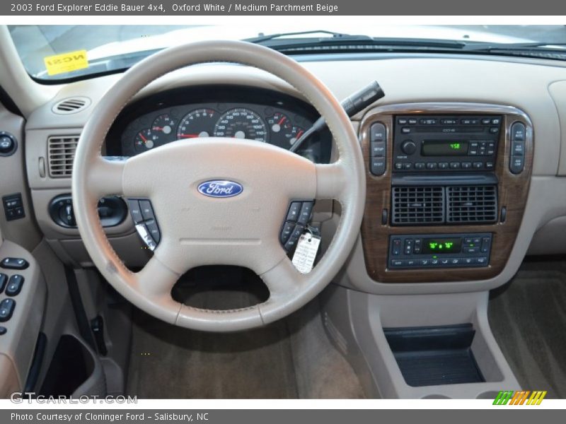 Oxford White / Medium Parchment Beige 2003 Ford Explorer Eddie Bauer 4x4