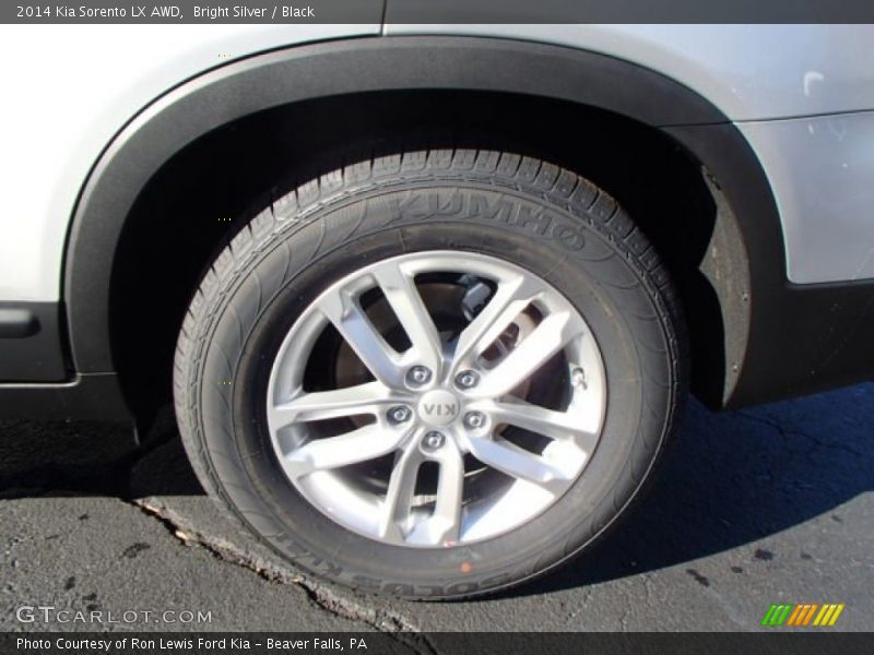 Bright Silver / Black 2014 Kia Sorento LX AWD