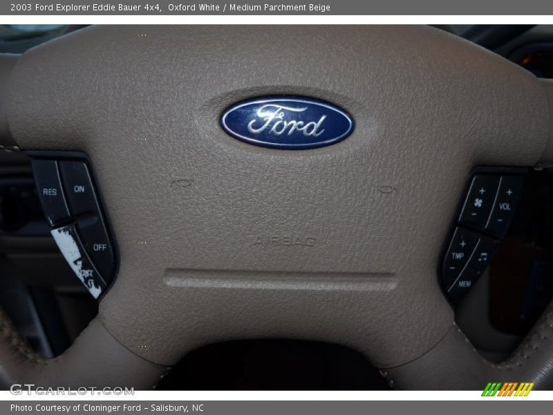 Oxford White / Medium Parchment Beige 2003 Ford Explorer Eddie Bauer 4x4