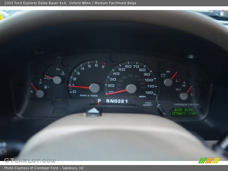 Oxford White / Medium Parchment Beige 2003 Ford Explorer Eddie Bauer 4x4