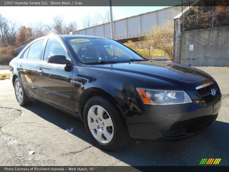 Ebony Black / Gray 2007 Hyundai Sonata GLS