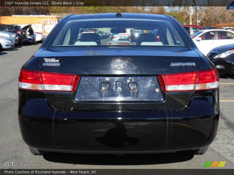 Ebony Black / Gray 2007 Hyundai Sonata GLS