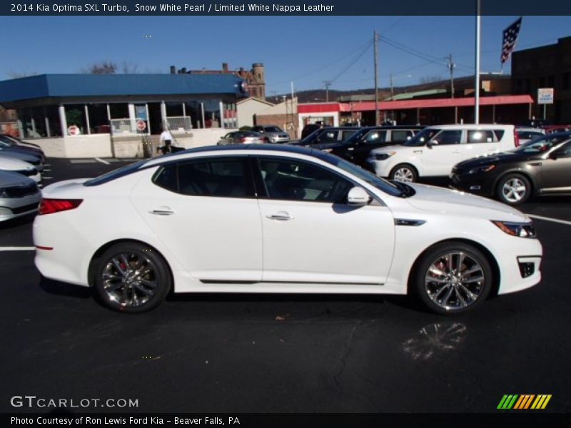 Snow White Pearl / Limited White Nappa Leather 2014 Kia Optima SXL Turbo