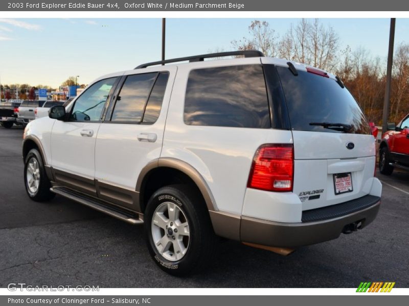 Oxford White / Medium Parchment Beige 2003 Ford Explorer Eddie Bauer 4x4