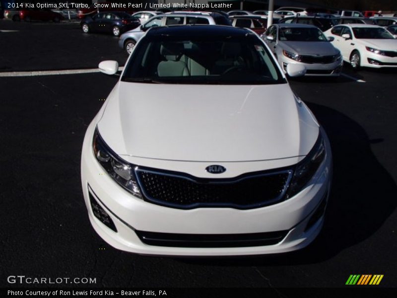 Snow White Pearl / Limited White Nappa Leather 2014 Kia Optima SXL Turbo