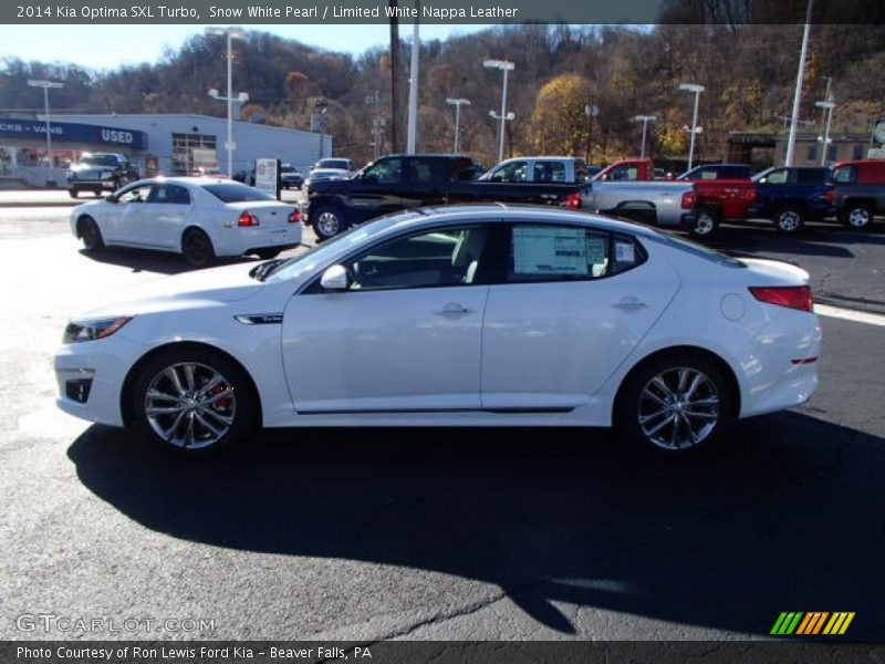 Snow White Pearl / Limited White Nappa Leather 2014 Kia Optima SXL Turbo
