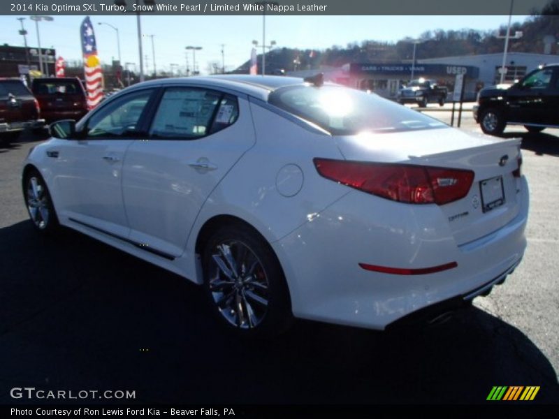 Snow White Pearl / Limited White Nappa Leather 2014 Kia Optima SXL Turbo