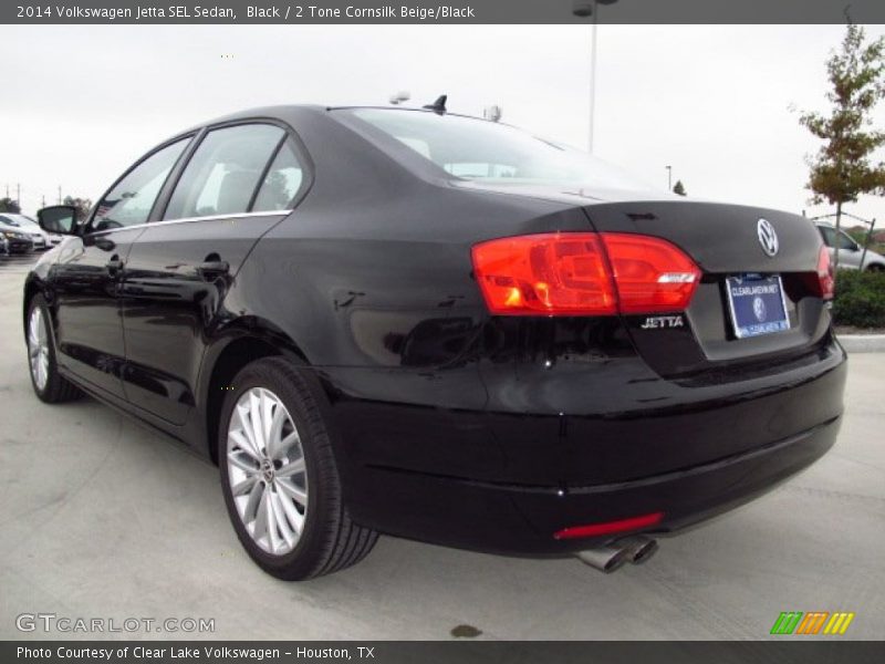 Black / 2 Tone Cornsilk Beige/Black 2014 Volkswagen Jetta SEL Sedan