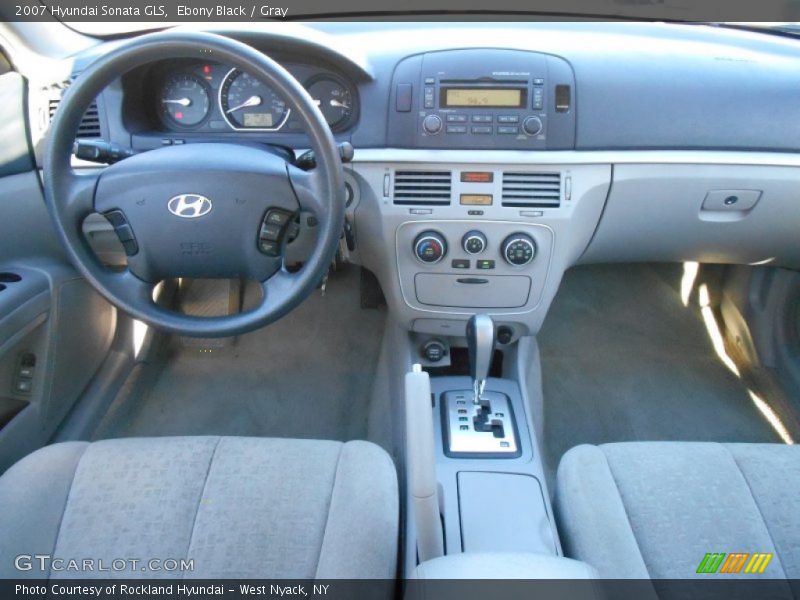 Ebony Black / Gray 2007 Hyundai Sonata GLS