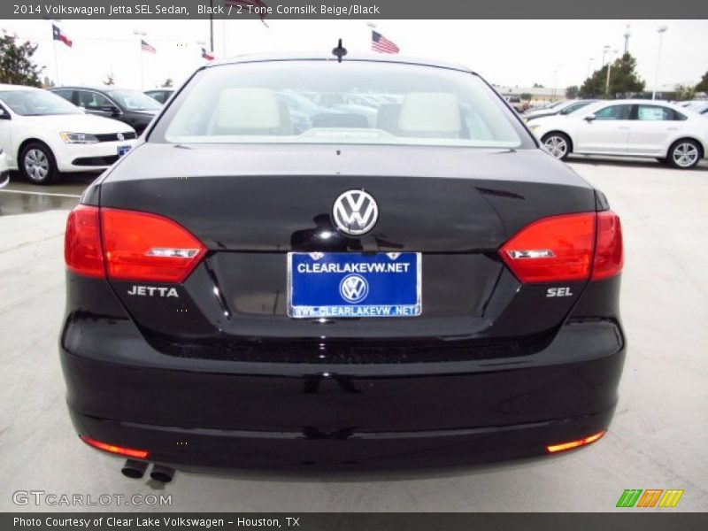 Black / 2 Tone Cornsilk Beige/Black 2014 Volkswagen Jetta SEL Sedan