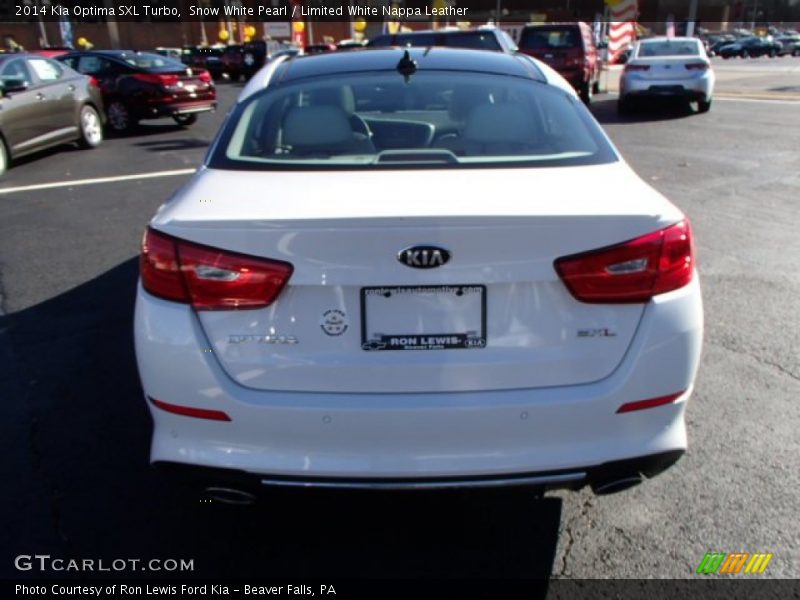 Snow White Pearl / Limited White Nappa Leather 2014 Kia Optima SXL Turbo