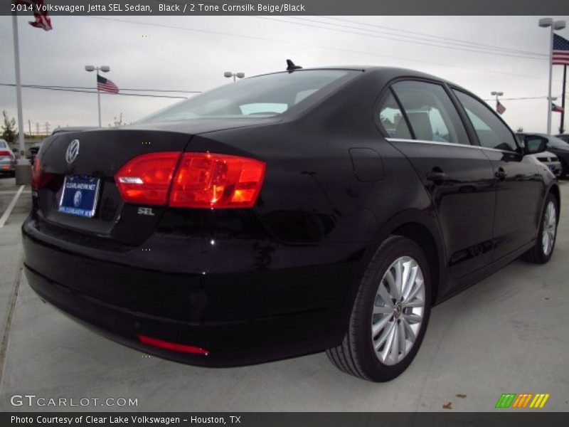 Black / 2 Tone Cornsilk Beige/Black 2014 Volkswagen Jetta SEL Sedan