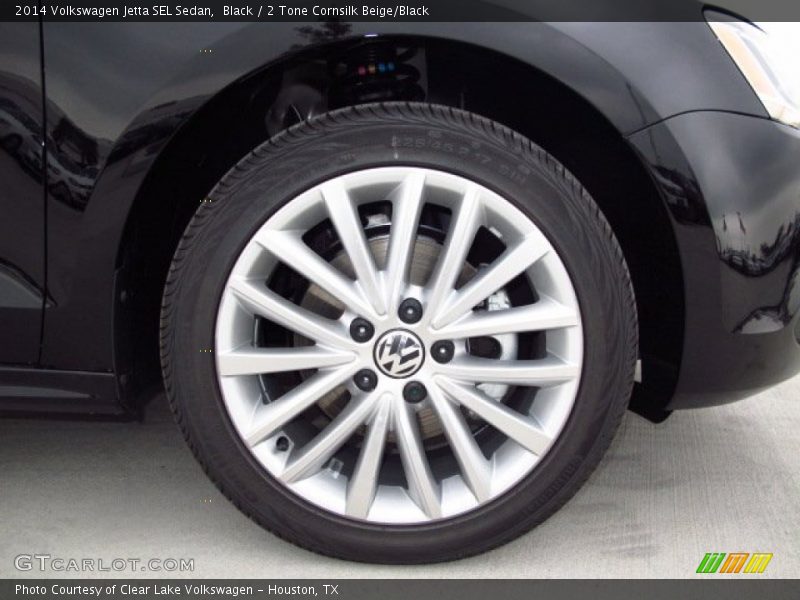 Black / 2 Tone Cornsilk Beige/Black 2014 Volkswagen Jetta SEL Sedan