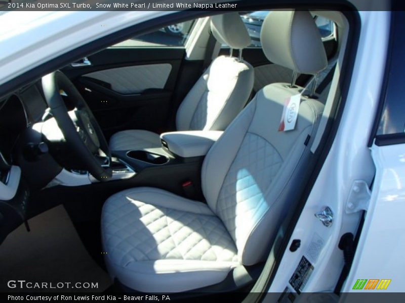 Snow White Pearl / Limited White Nappa Leather 2014 Kia Optima SXL Turbo