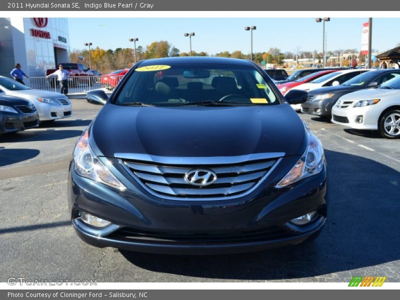 Indigo Blue Pearl / Gray 2011 Hyundai Sonata SE