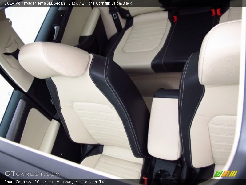 Black / 2 Tone Cornsilk Beige/Black 2014 Volkswagen Jetta SEL Sedan