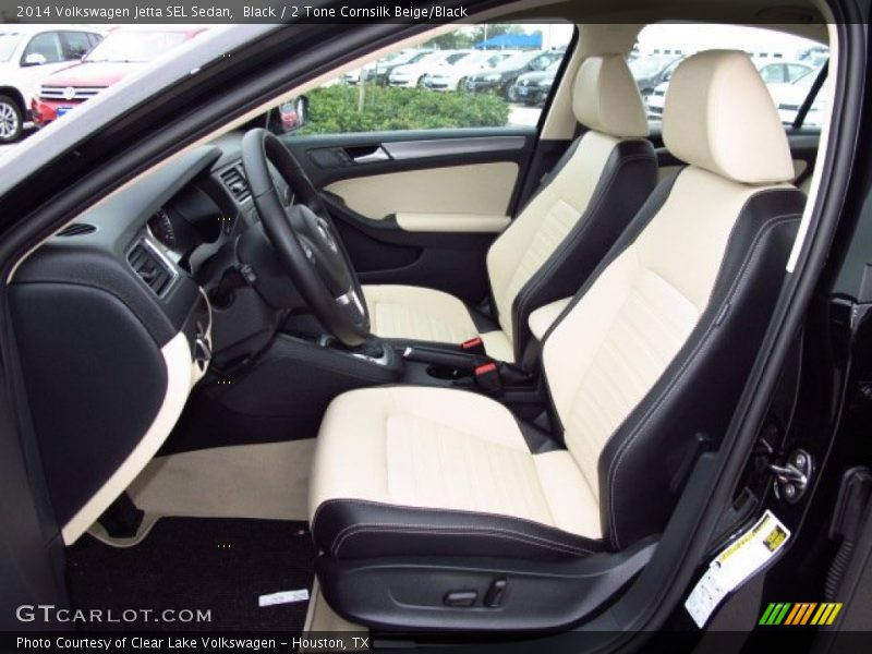 Black / 2 Tone Cornsilk Beige/Black 2014 Volkswagen Jetta SEL Sedan