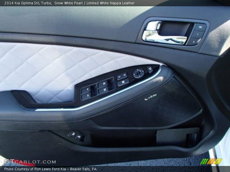 Snow White Pearl / Limited White Nappa Leather 2014 Kia Optima SXL Turbo
