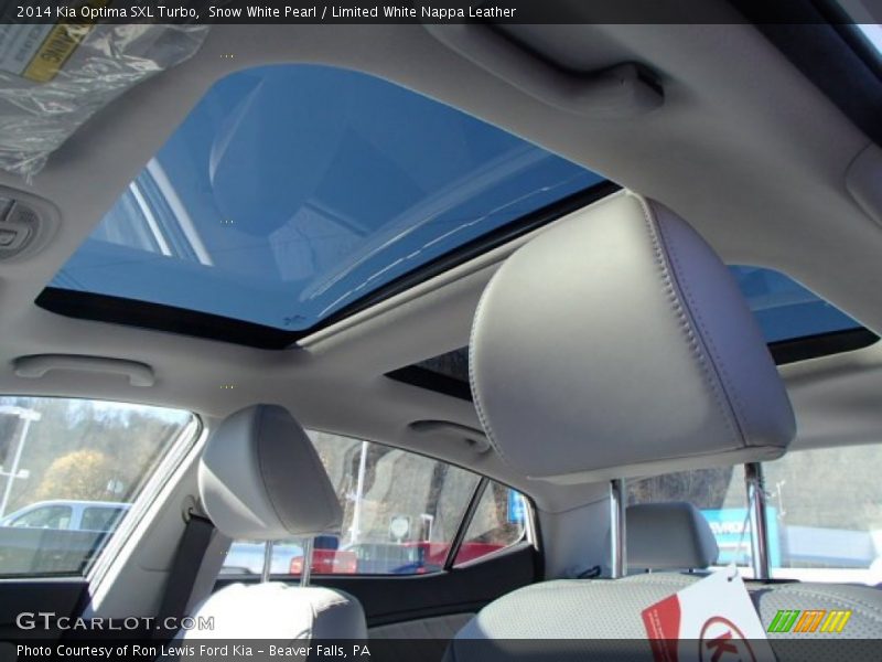 Snow White Pearl / Limited White Nappa Leather 2014 Kia Optima SXL Turbo