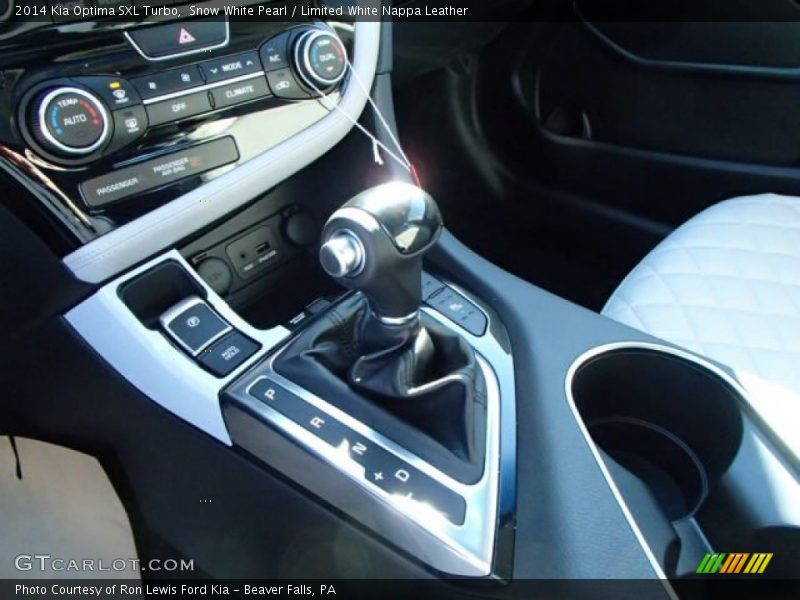 Snow White Pearl / Limited White Nappa Leather 2014 Kia Optima SXL Turbo