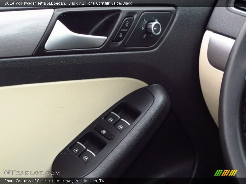 Black / 2 Tone Cornsilk Beige/Black 2014 Volkswagen Jetta SEL Sedan