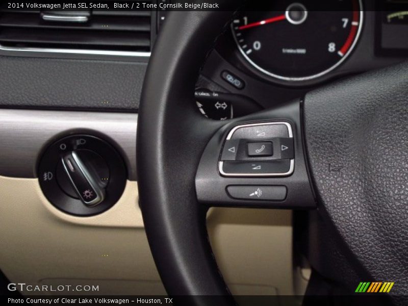 Black / 2 Tone Cornsilk Beige/Black 2014 Volkswagen Jetta SEL Sedan