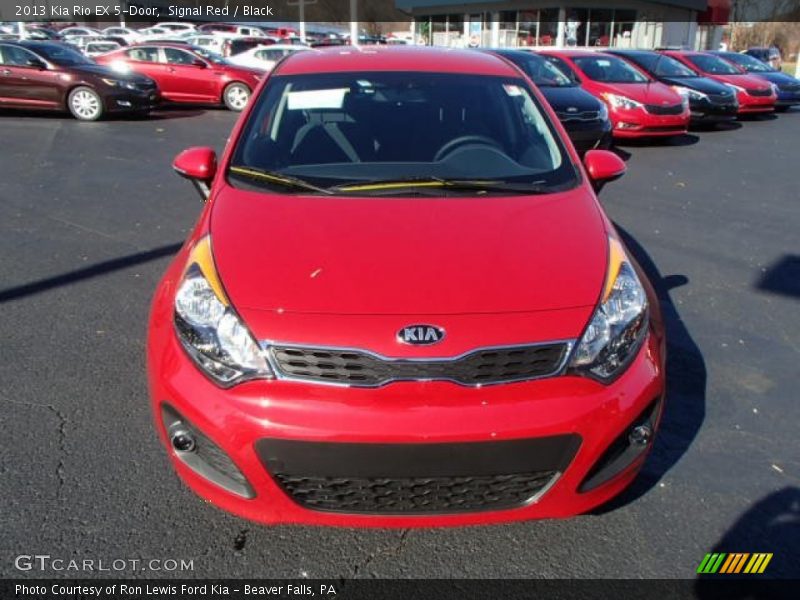 Signal Red / Black 2013 Kia Rio EX 5-Door
