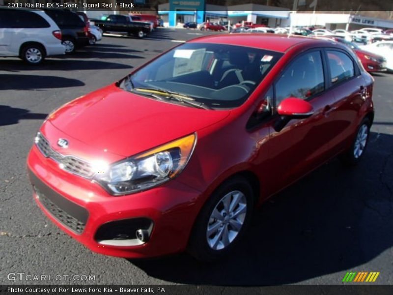 Signal Red / Black 2013 Kia Rio EX 5-Door