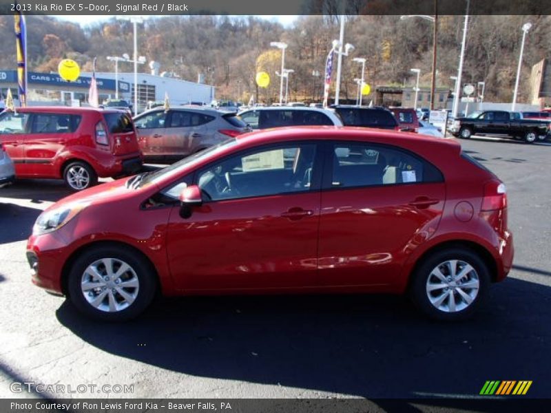 Signal Red / Black 2013 Kia Rio EX 5-Door