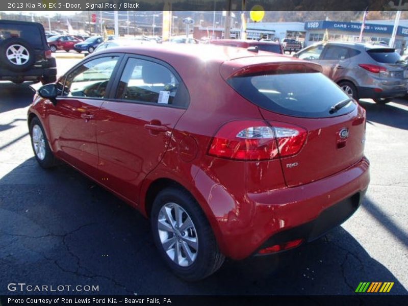 Signal Red / Black 2013 Kia Rio EX 5-Door