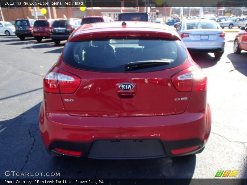 Signal Red / Black 2013 Kia Rio EX 5-Door