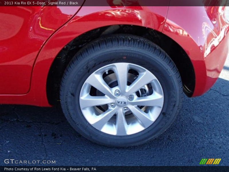 Signal Red / Black 2013 Kia Rio EX 5-Door