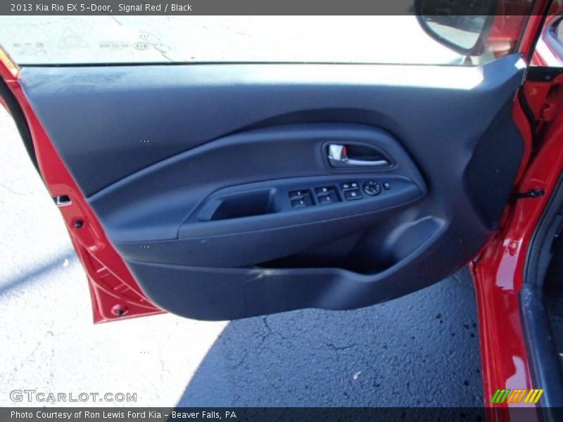 Signal Red / Black 2013 Kia Rio EX 5-Door