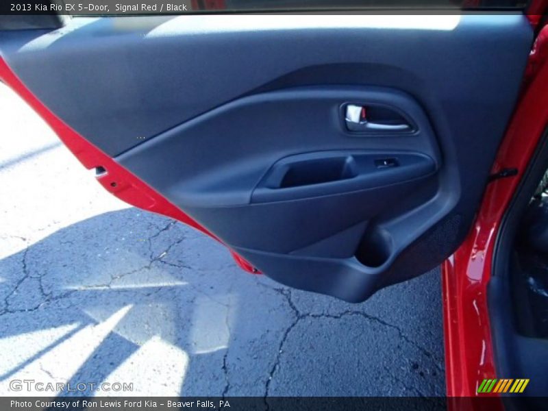 Signal Red / Black 2013 Kia Rio EX 5-Door