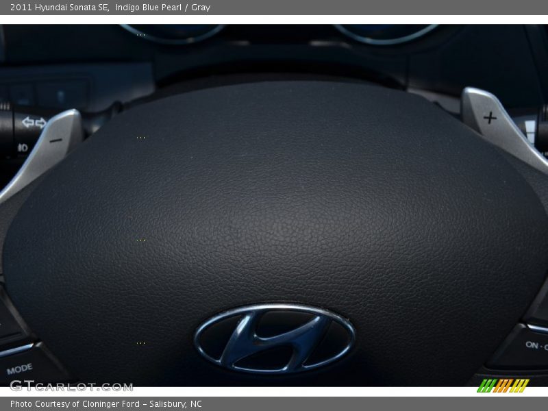 Indigo Blue Pearl / Gray 2011 Hyundai Sonata SE
