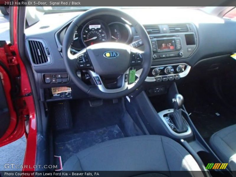 Signal Red / Black 2013 Kia Rio EX 5-Door