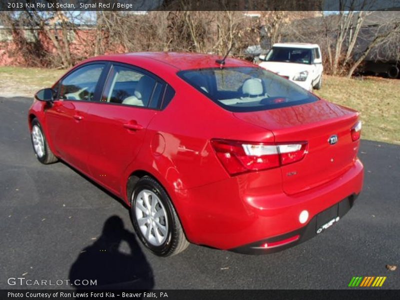 Signal Red / Beige 2013 Kia Rio LX Sedan