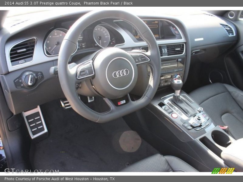 Phantom Black Pearl / Black 2014 Audi S5 3.0T Prestige quattro Coupe