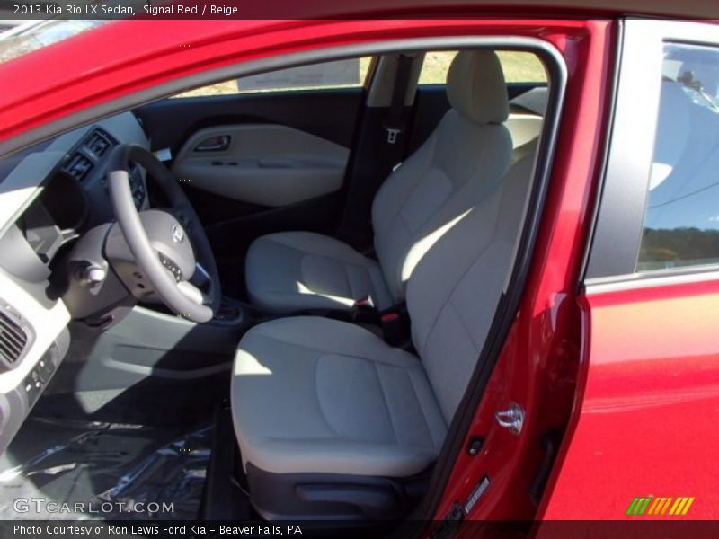 Signal Red / Beige 2013 Kia Rio LX Sedan