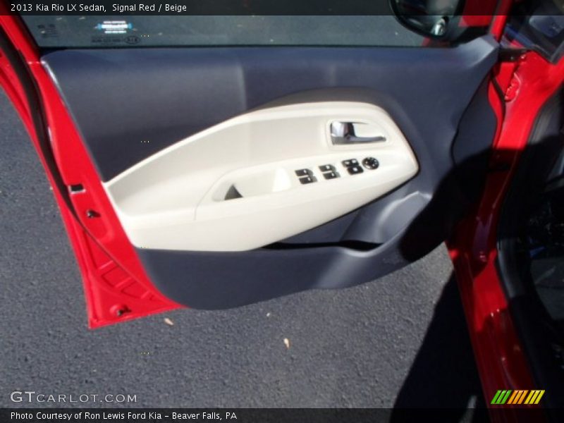 Signal Red / Beige 2013 Kia Rio LX Sedan