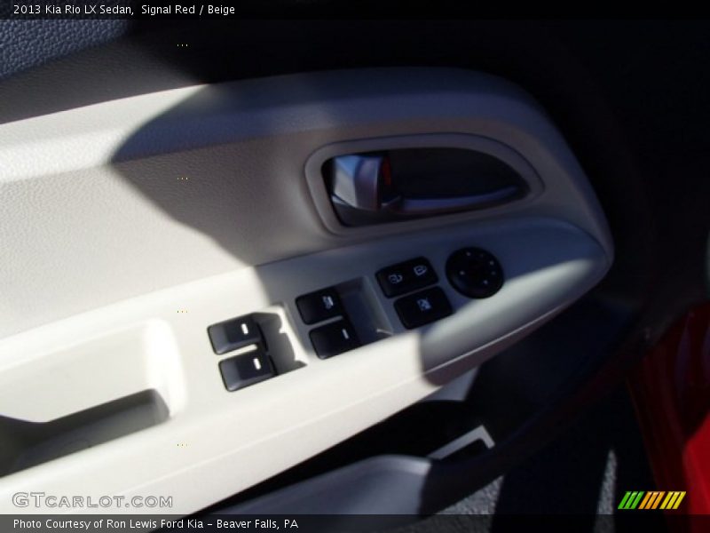 Signal Red / Beige 2013 Kia Rio LX Sedan