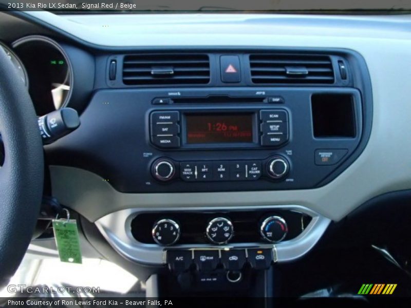 Signal Red / Beige 2013 Kia Rio LX Sedan