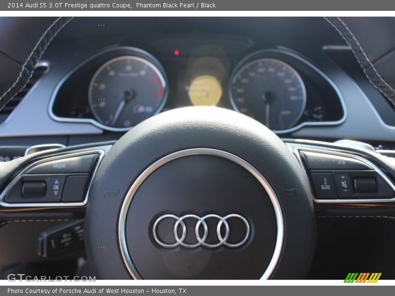 Phantom Black Pearl / Black 2014 Audi S5 3.0T Prestige quattro Coupe