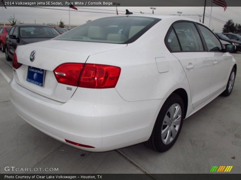 Pure White / Cornsilk Beige 2014 Volkswagen Jetta SE Sedan