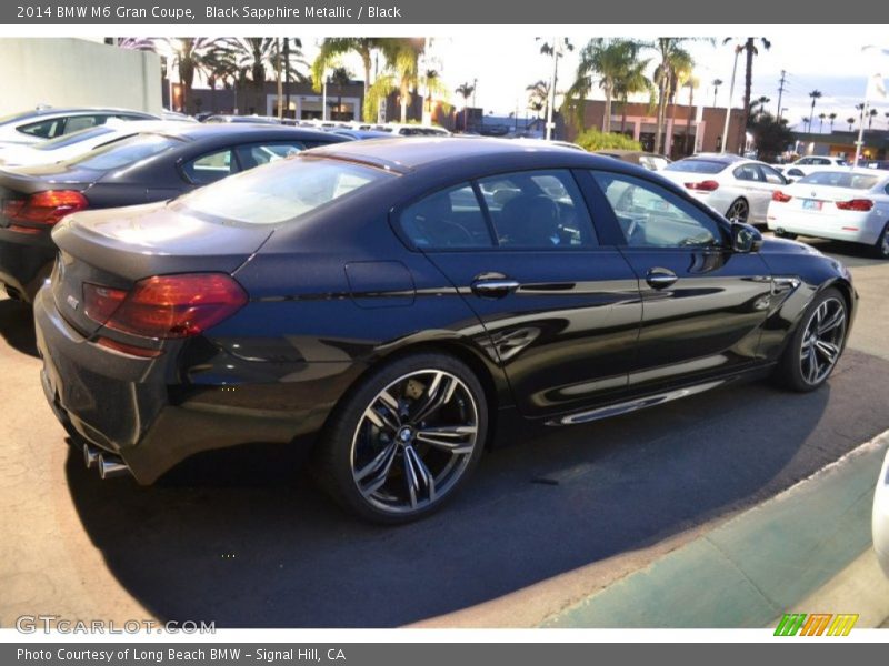 Black Sapphire Metallic / Black 2014 BMW M6 Gran Coupe