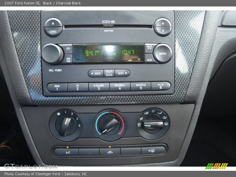 Black / Charcoal Black 2007 Ford Fusion SE