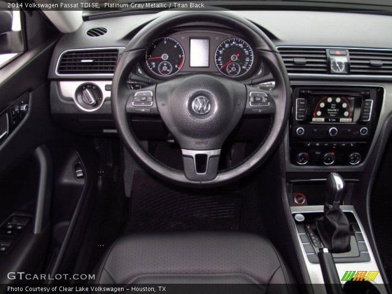 Platinum Gray Metallic / Titan Black 2014 Volkswagen Passat TDI SE