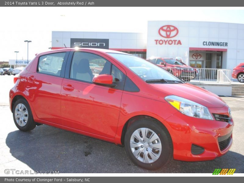 Absolutely Red / Ash 2014 Toyota Yaris L 3 Door