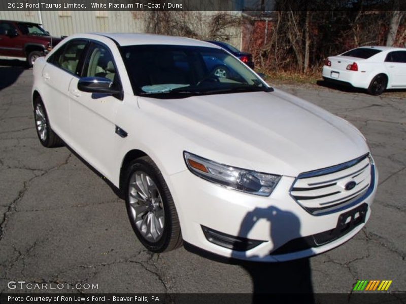 White Platinum Tri-Coat / Dune 2013 Ford Taurus Limited