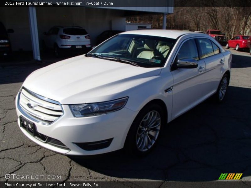 White Platinum Tri-Coat / Dune 2013 Ford Taurus Limited